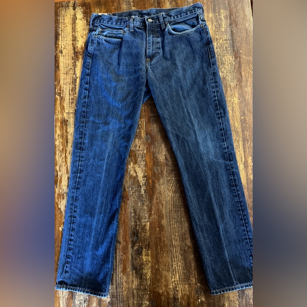 J. Crew Men's Deep Blue 770 Straight Jeans 34x32